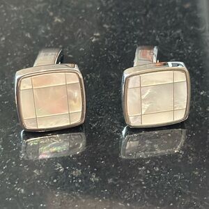 Ike Behar Mother of Pearl Square Cufflinks